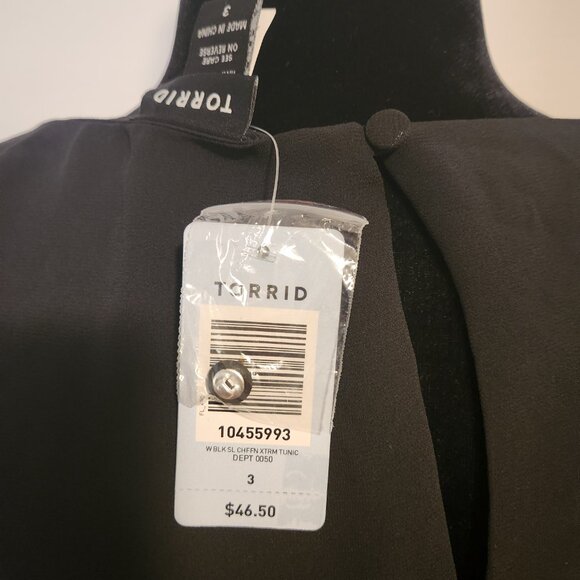 Torrid Black Sleeveless High-Low Chiffon Dress Plus Size 3 Sheer Overlay - Picture 5 of 5